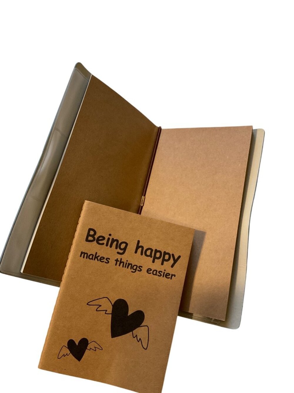 Customizable Leather Journal With Inspirational Quote & Notebook Refill - Picture 2 of 4